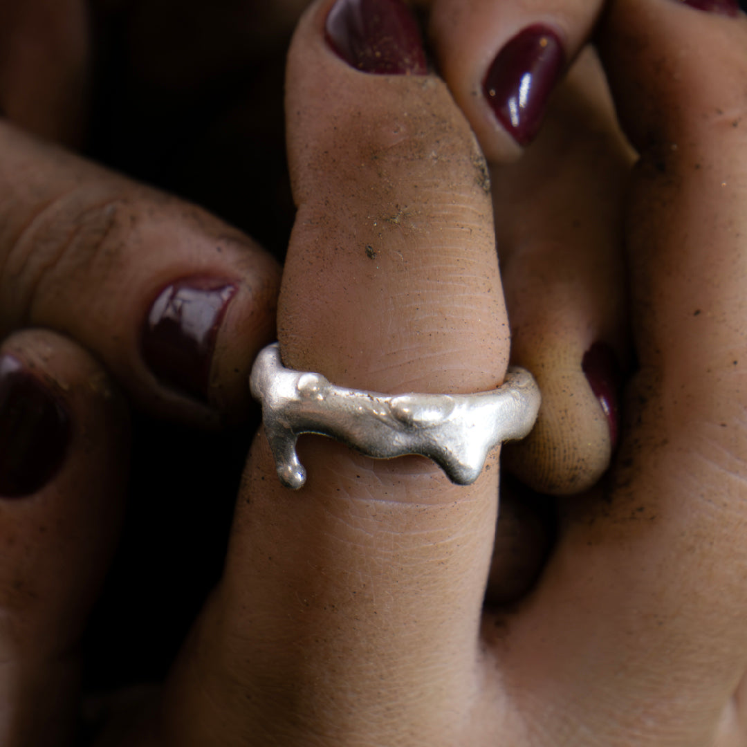 Anillo melted ring